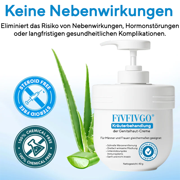 Fivfivgo® Kräuterbehandlung der Genitalhaut-Creme ✅ Revolutionäre natürliche Lösung zur Behandlung von Genitalwarzen!