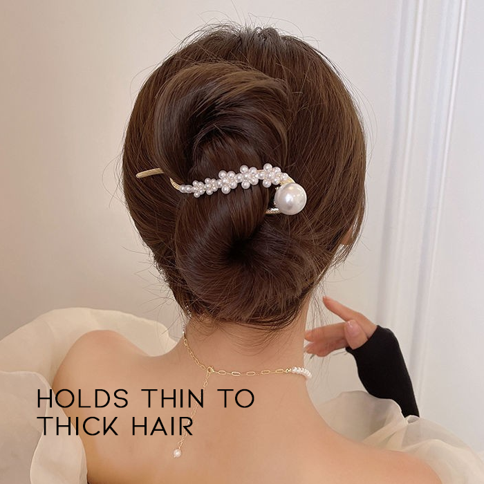 One Line Pearl Hair Clip