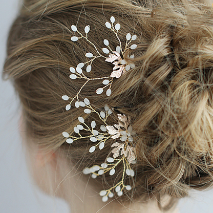 Schlichter und eleganter handgefertigter Braut-Haarkamm 