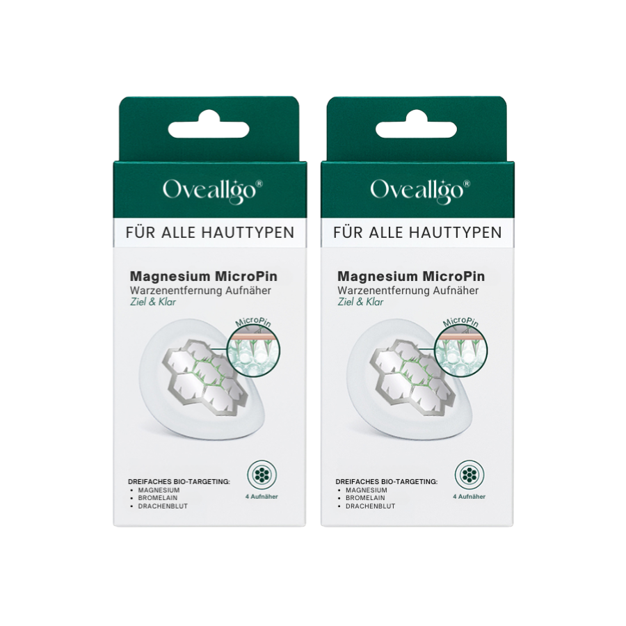 Oveallgo® Magnesium MicroPin Ziel & Klar Warzenentfernung Aufnäher