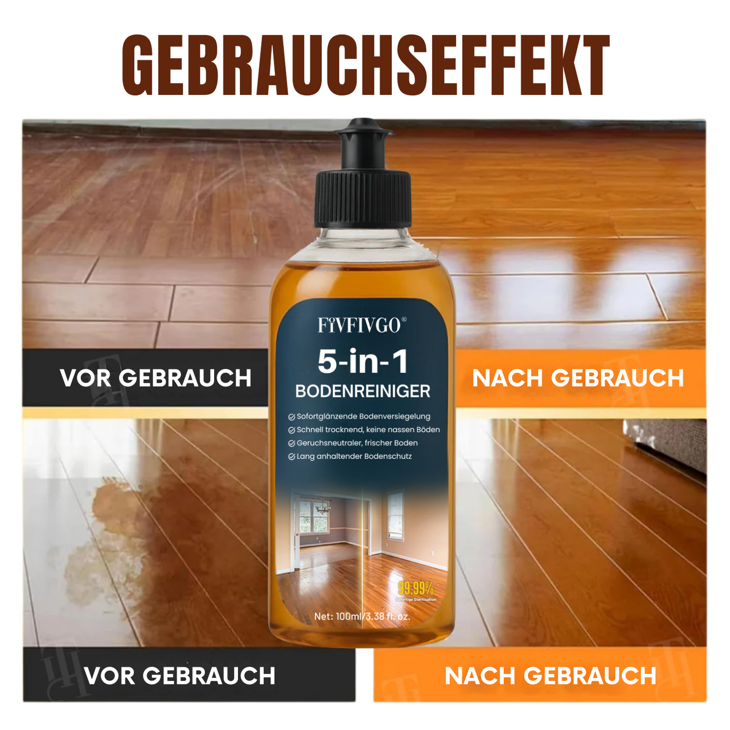 Fivfivgo® 5-in-1 Bodenreiniger | 🛡️5-Tage-Schutz | 👶🐾Sicher für Babys und Haustiere