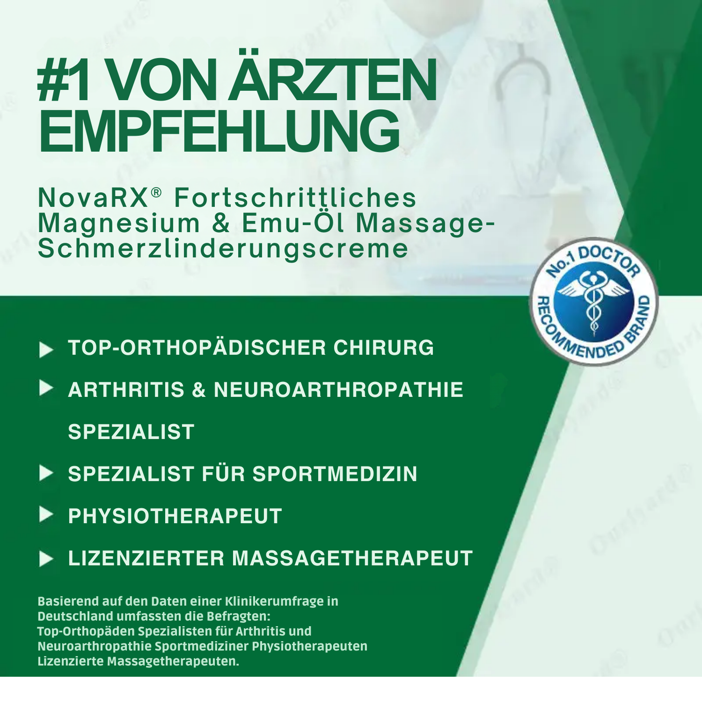NovaRX® Fortschrittliches Magnesium & Emu-Öl Massage-Schmerzlinderungscreme