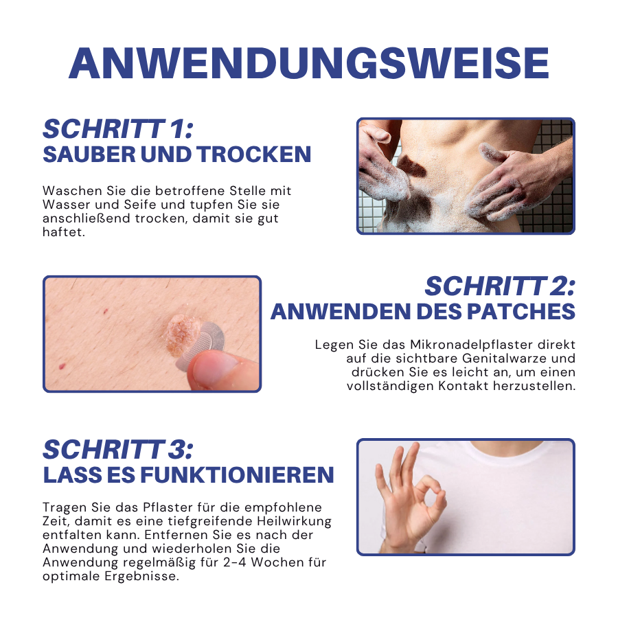 Fivfivgo® Mikronadel HPV Genitalien Warzen Entfernung Patch