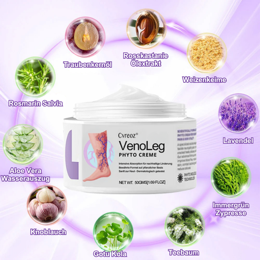 Cvreoz® VenoLeg Phyto Creme - Sichtbare Ergebnisse in nur 4 Tagen🔥