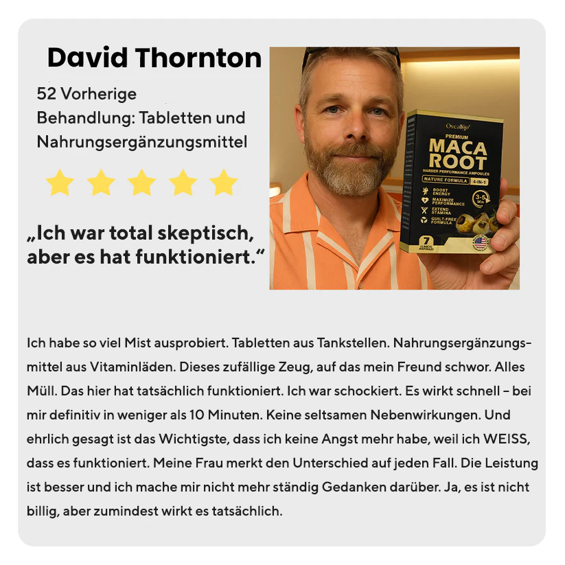Oveallgo® Maca-Wurzel HARDER Leistungsampullen
