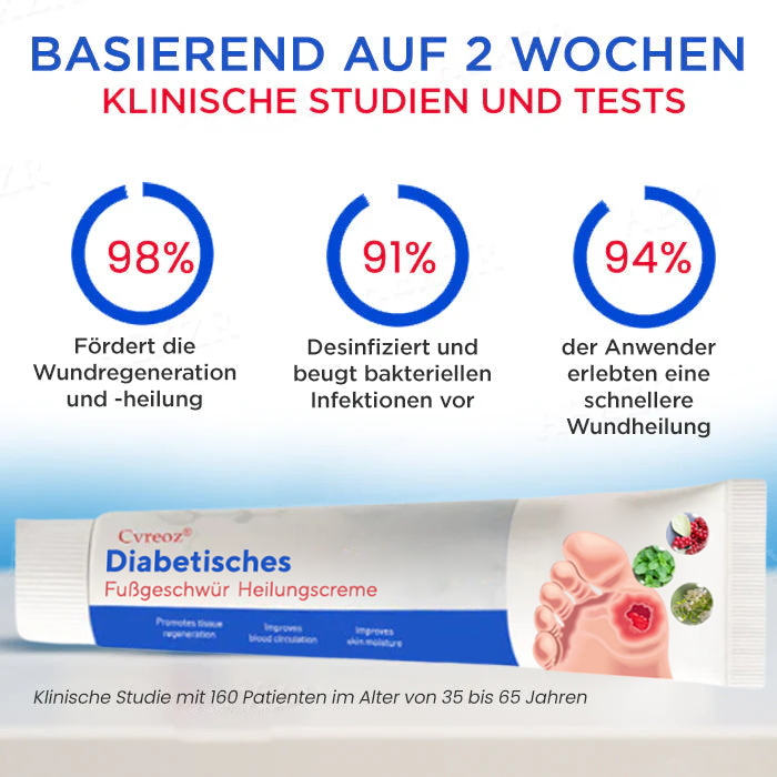 Cvreoz® Diabetisches Fußgeschwür  Heilungscreme
