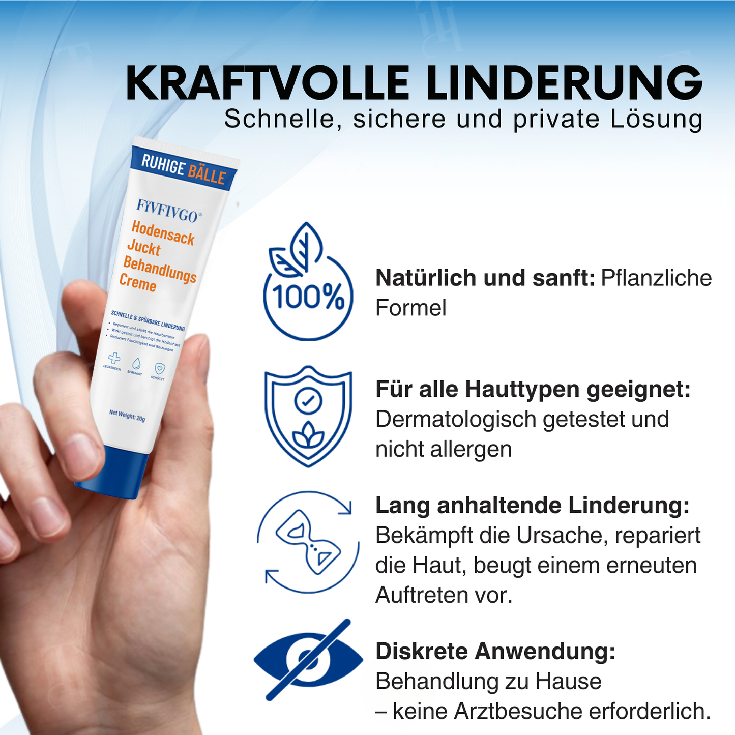 Fivfivgo® Hodensack juckt Behandlungscreme