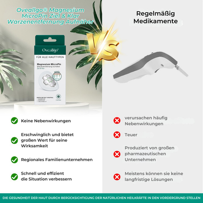 Oveallgo® Magnesium MicroPin Ziel & Klar Warzenentfernung Aufnäher