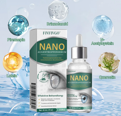 Fivfivgo® Nano Augentropfen-Serum 👩‍⚕️ Empfohlen vom Royal College of Ophthalmologists (Geeignet für Presbyopie, trockenes Auge, Glaukom und Katarakt)