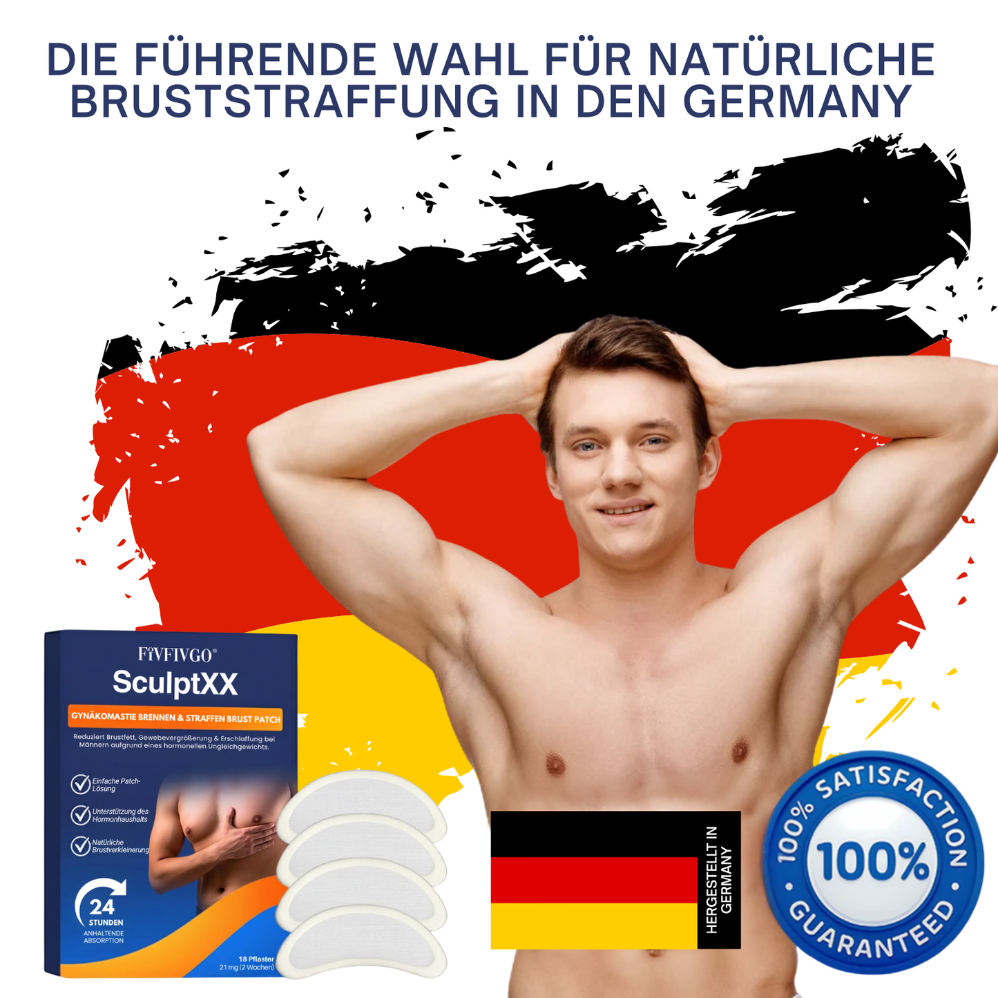 Fivfivgo® SculptXX Gynäkomastie Brennen & Straffen Brust Patch