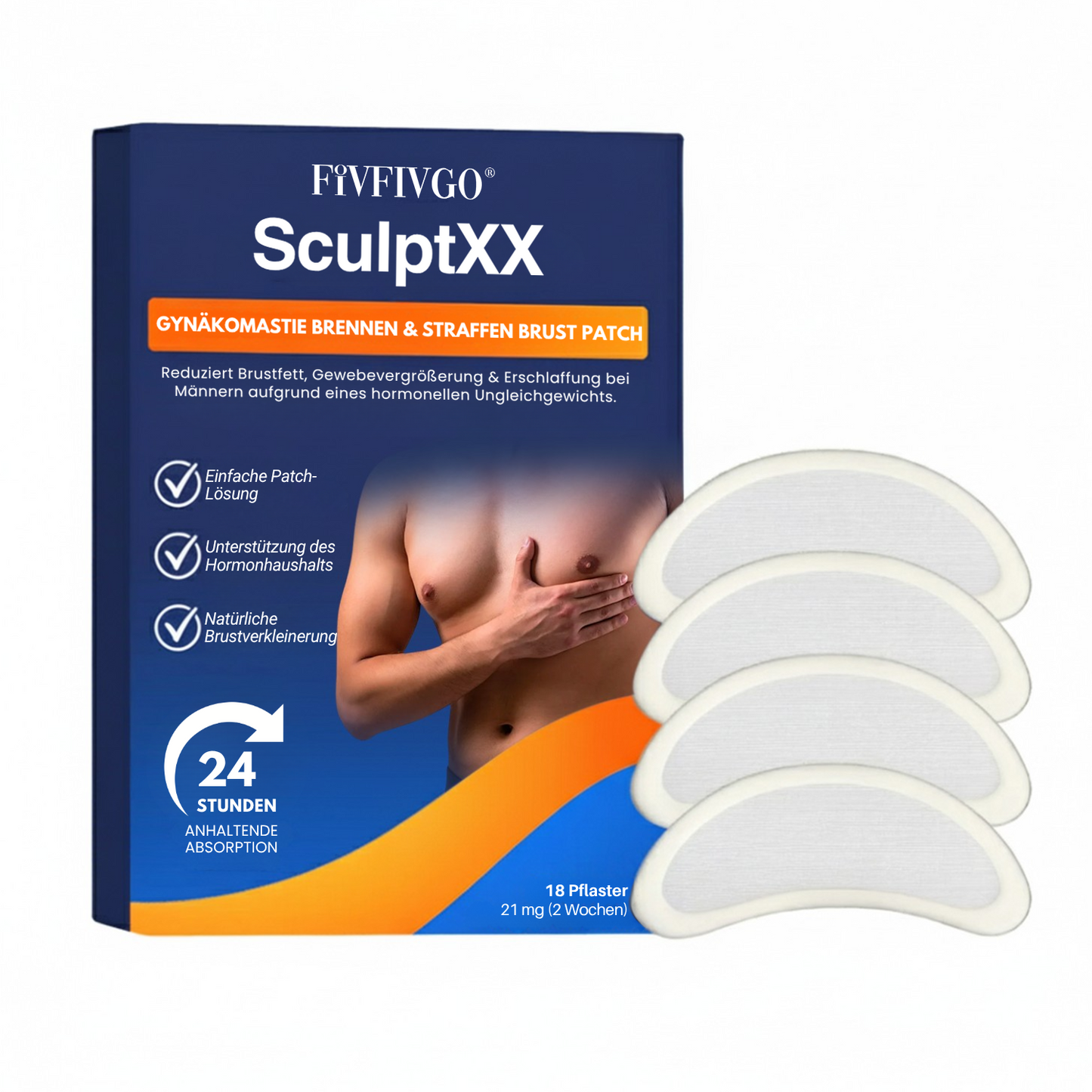 Fivfivgo® SculptXX Gynäkomastie Brennen & Straffen Brust Patch