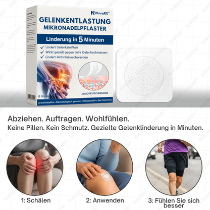 NovaRX® Gelenkentlastung Mikronadelpflaster –  Schnelle Linderung bei Knieschmerzen