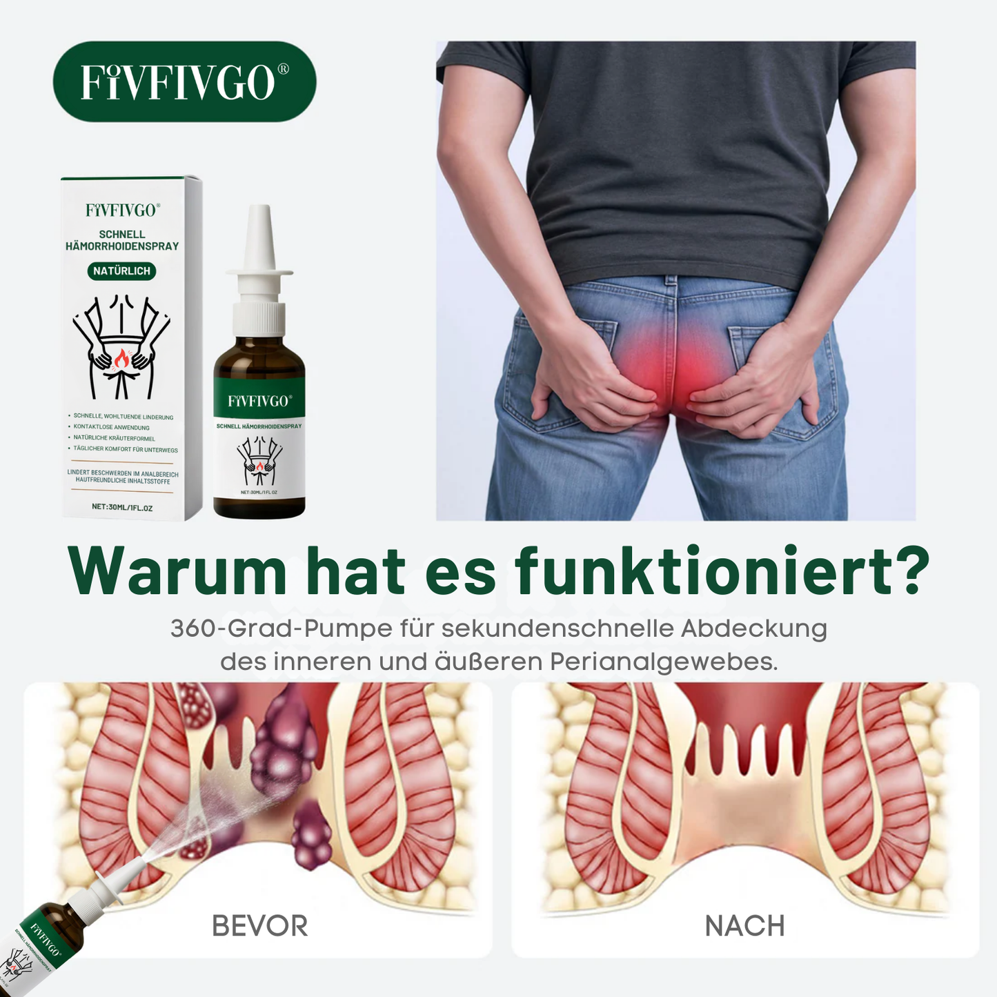 Fivfivgo® Schnell Hämorrhoidenspray