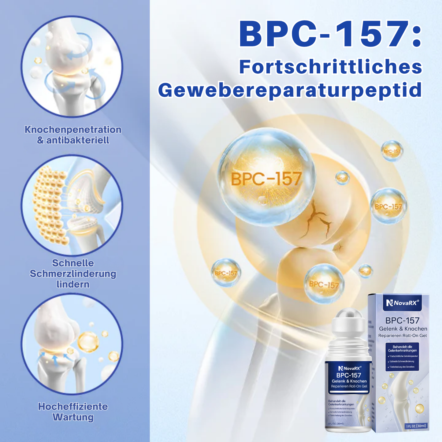 NovaRX® BPC-157 Gelenk & Knochen Reparieren Roll-On Gel