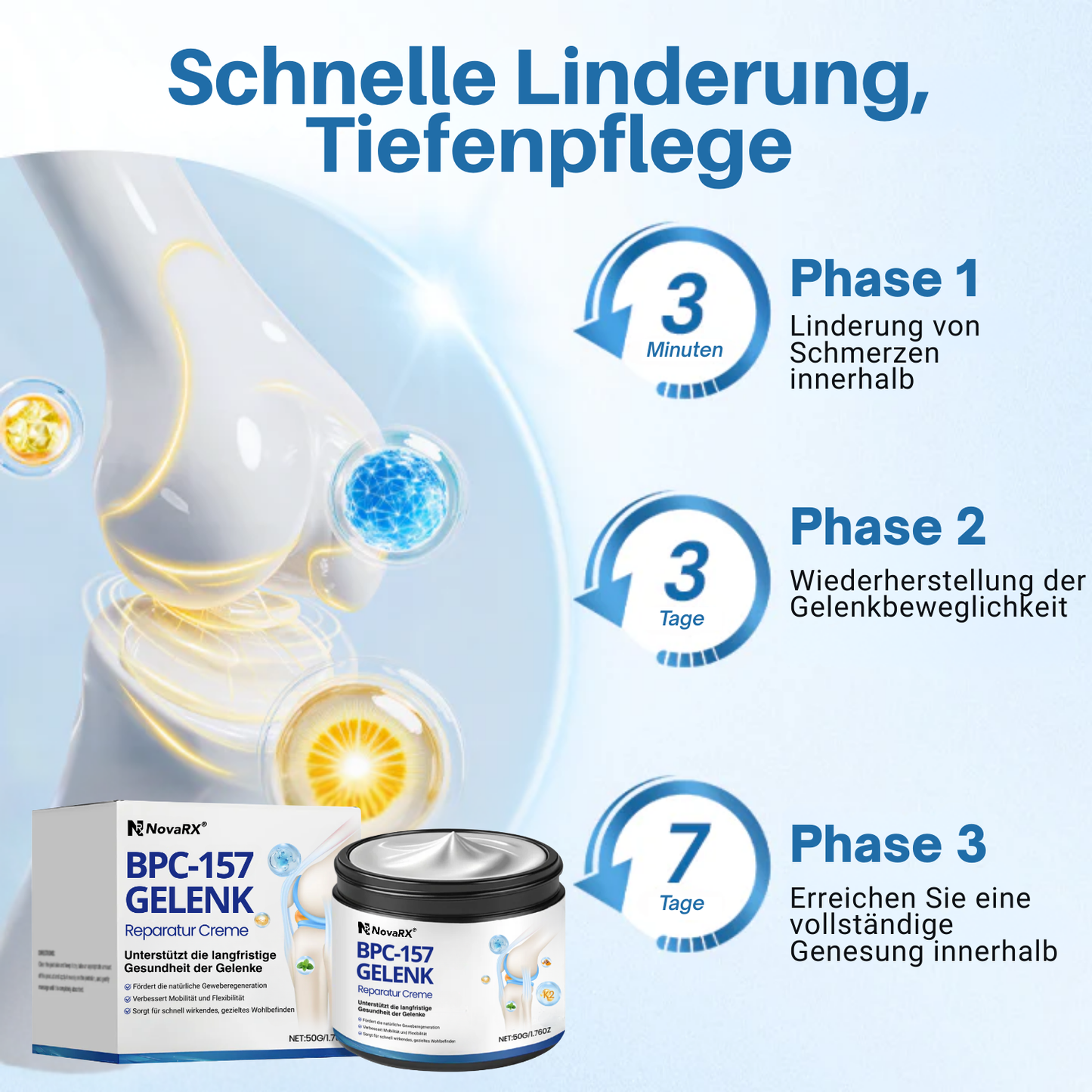 NovaRX® BPC-157 Gelenk Reparatur Creme