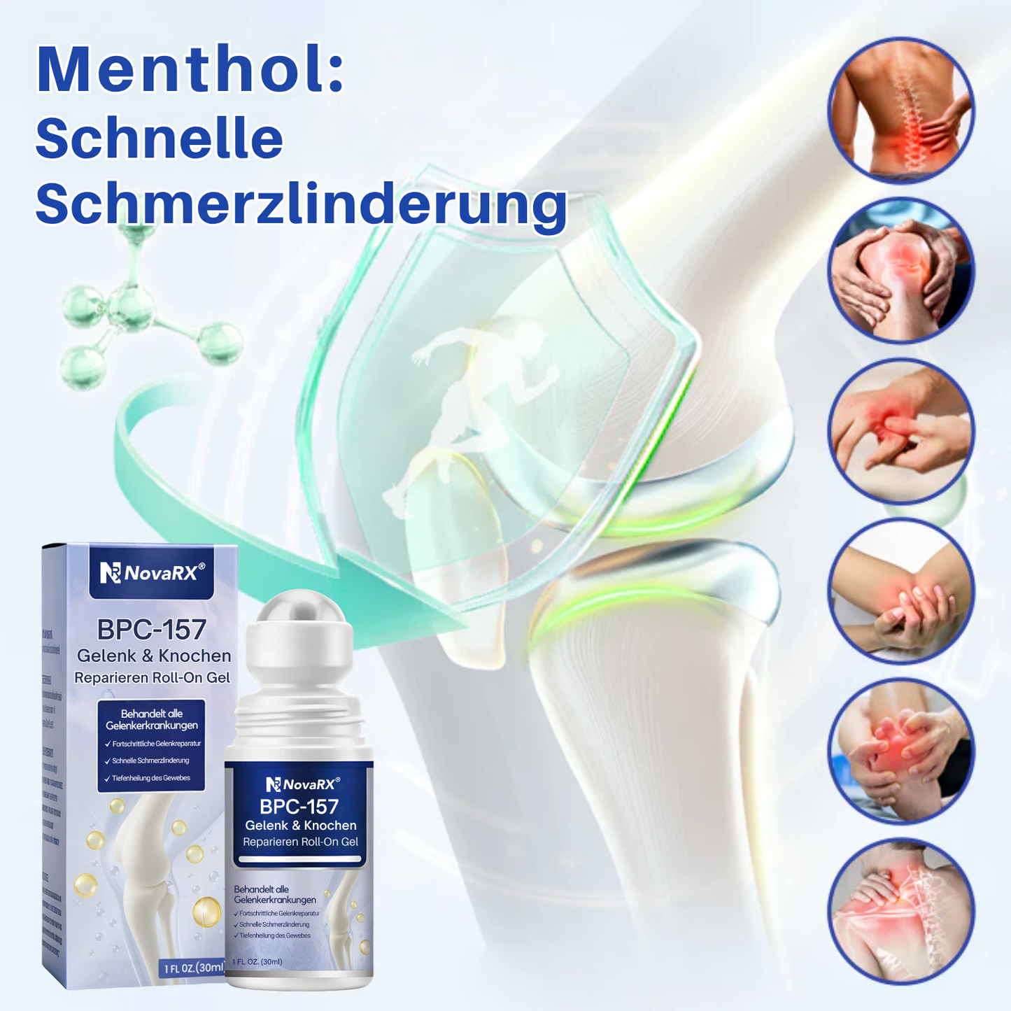 NovaRX® BPC-157 Gelenk & Knochen Reparieren Roll-On Gel