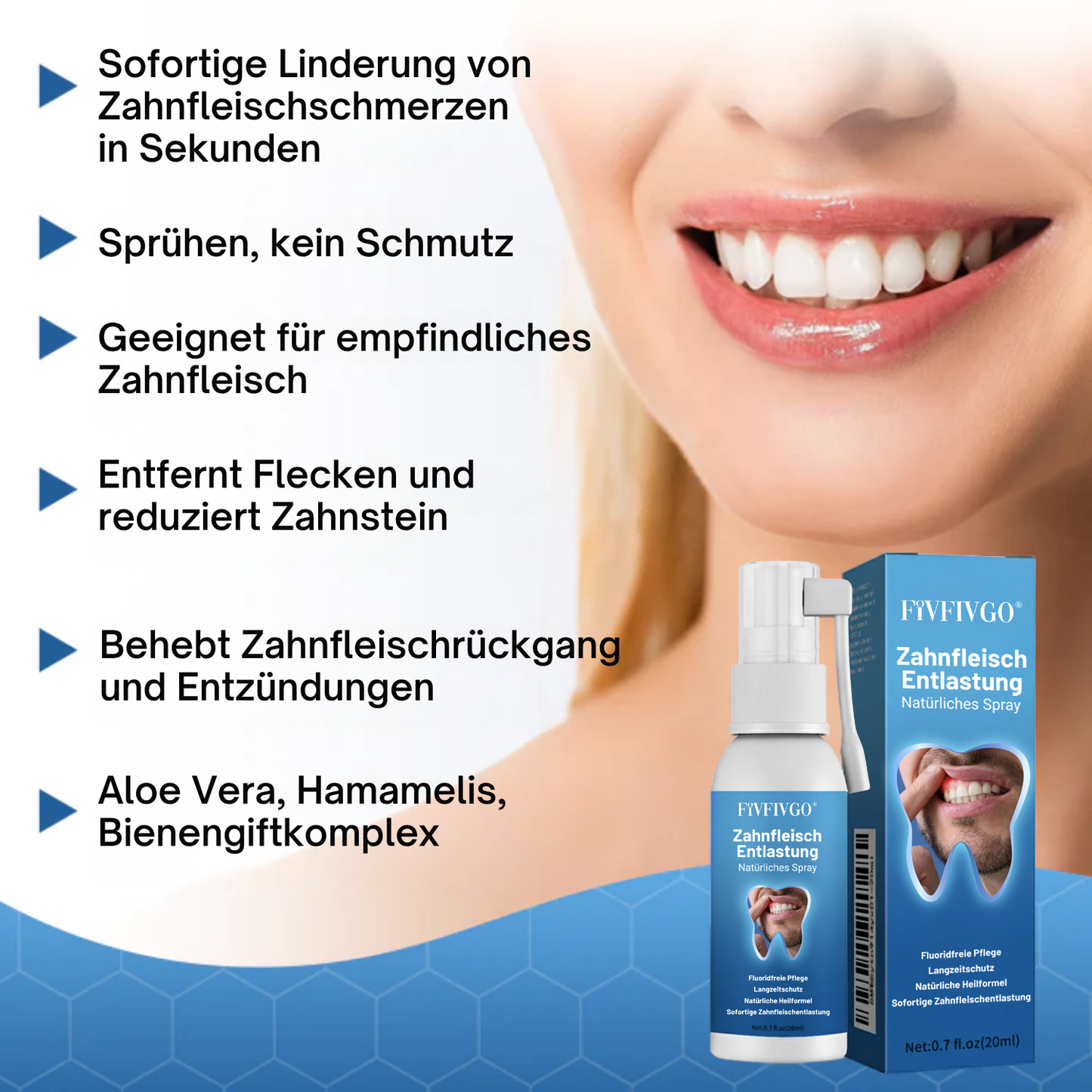 Fivfivgo® ZahnfleischEntlastung Natürliches Spray