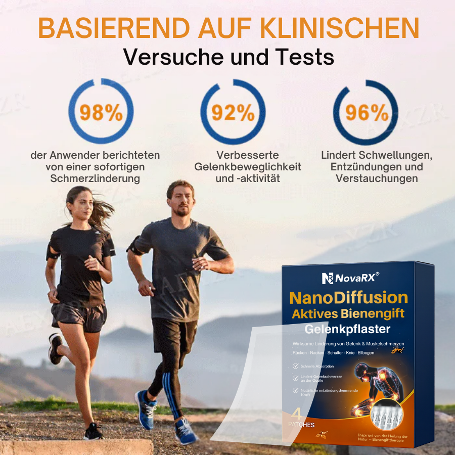 NovaRX® NanoDiffusion Aktives Bienengift Gelenkpflaster 🐝🦵Linderung von Schulter-, Nacken-, Rücken- und Knieschmerzen in 10 Minuten!