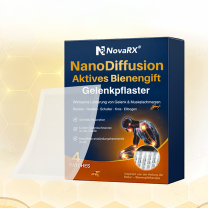 NovaRX® NanoDiffusion Aktives Bienengift Gelenkpflaster 🐝🦵Linderung von Schulter-, Nacken-, Rücken- und Knieschmerzen in 10 Minuten!