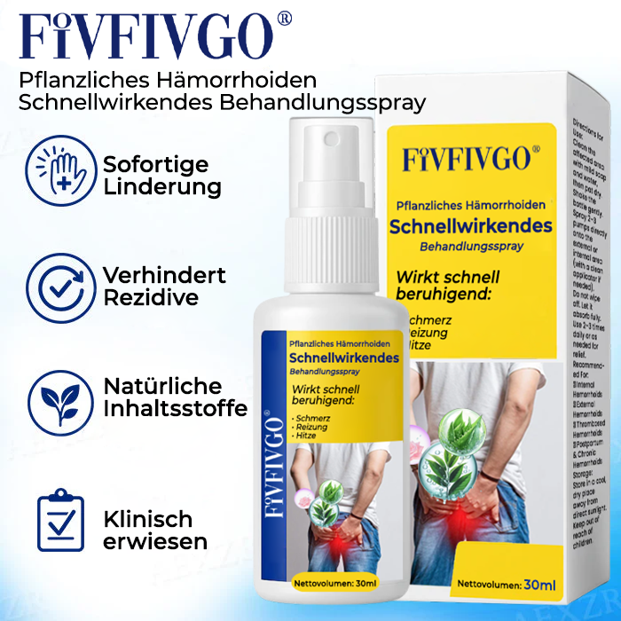 Fivfivgo® Pflanzliches Hämorrhoiden Schnellwirkendes Behandlungsspray