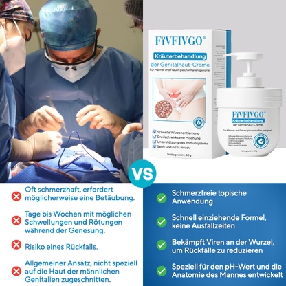 Fivfivgo® Kräuterbehandlung der Genitalhaut-Creme ✅ Revolutionäre natürliche Lösung zur Behandlung von Genitalwarzen!