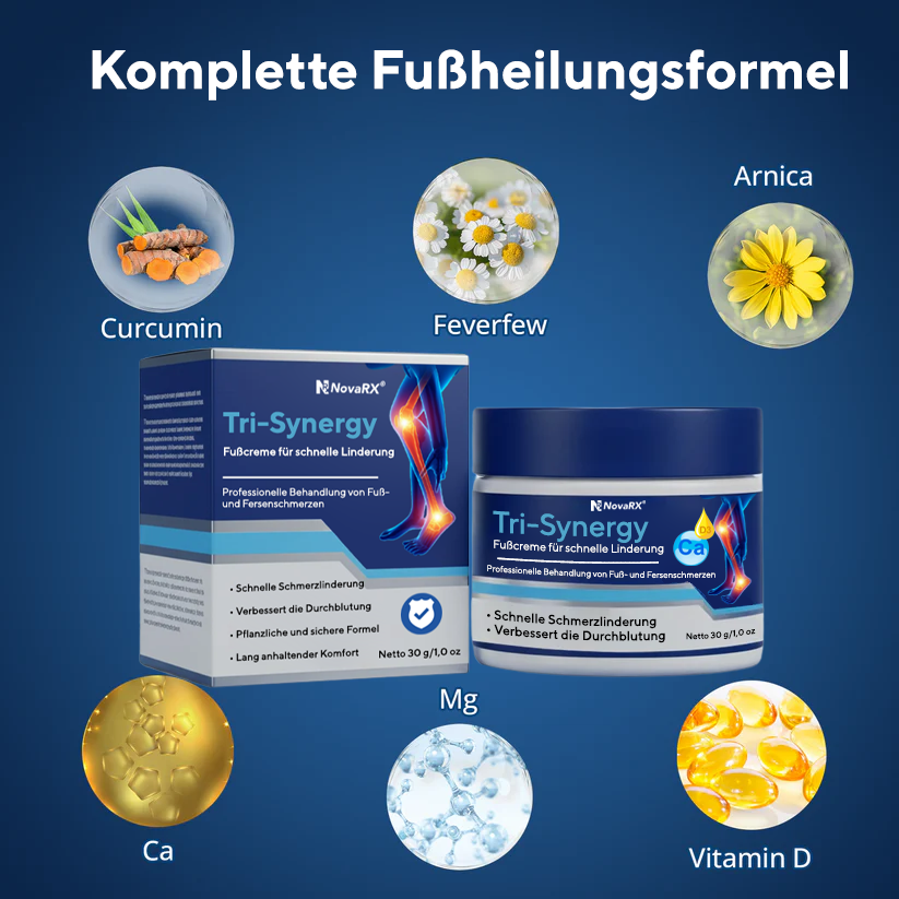 NovaRX® Tri-Synergy Fußcreme für schnelle Linderung