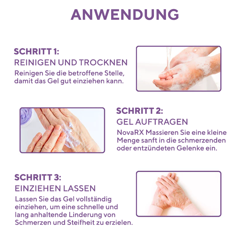 NovaRX® Gel zur Linderung von Arthritis-Schmerzen mit Kurkuma und Emu-Öl