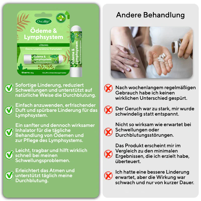 Oveallgo® CircuPro Inhalator zur Unterstützung bei Ödemen und Lymphproblemen