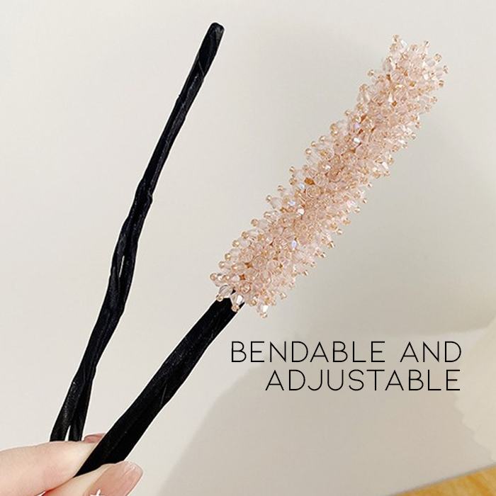 Eleganter, einfacher Kristall-Haarknoten-Maker 