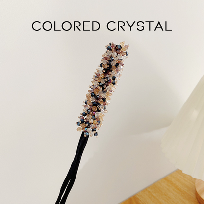 Eleganter, einfacher Kristall-Haarknoten-Maker 